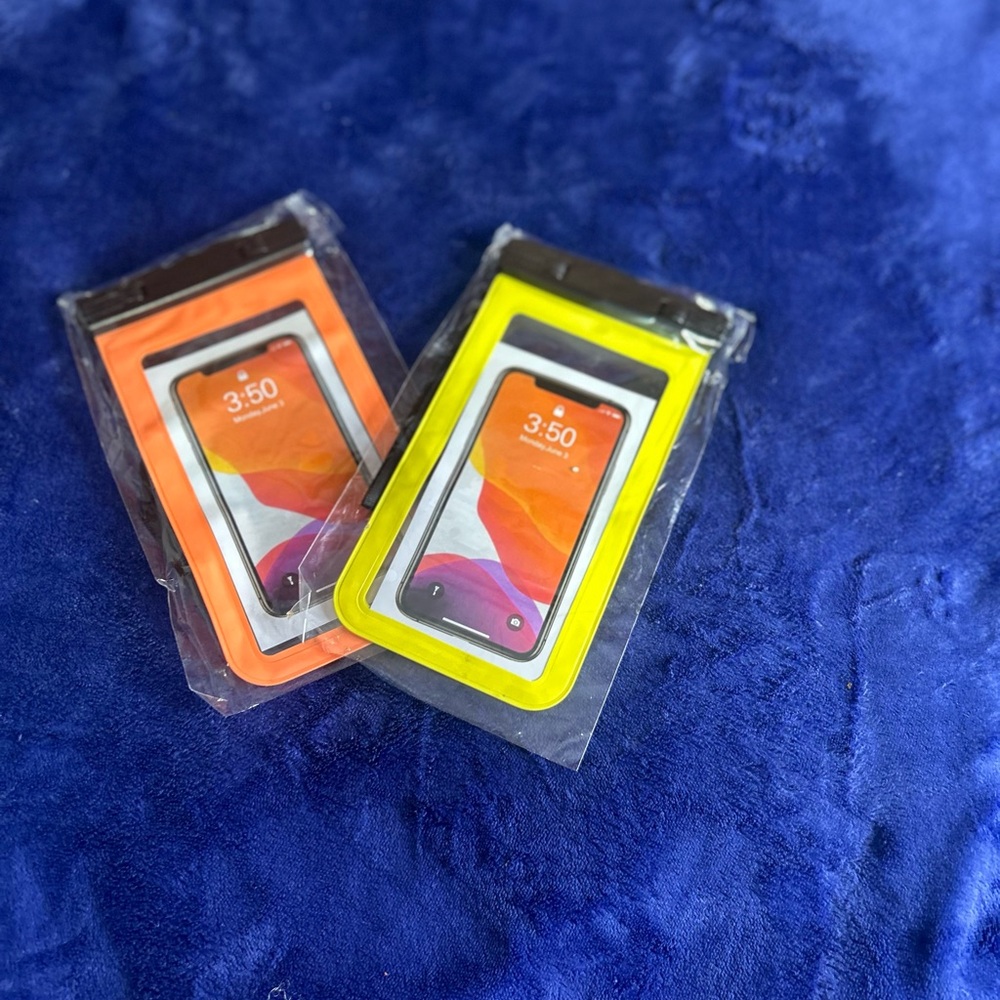 Waterproof Phone Pouch - Orange and Yellow